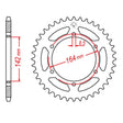 JT SPROCKETS SPROCKET REAR 525 44T (JTR1074.44) - DRIVEN Canada's Powersports 824225310672JTR1074.44