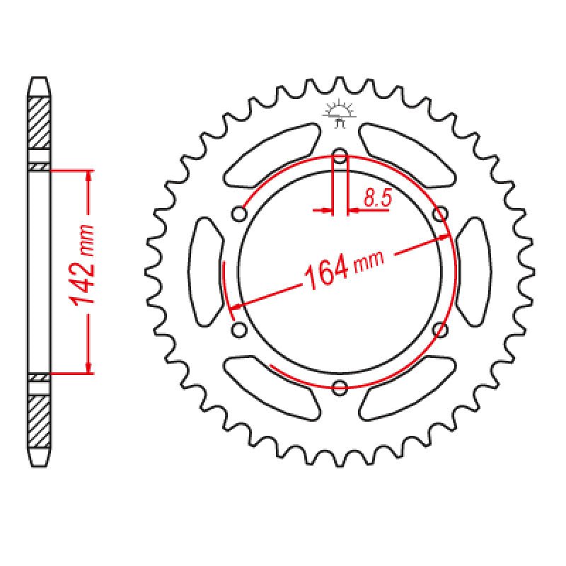 JT SPROCKETS SPROCKET REAR 525 44T (JTR1074.44) - DRIVEN Canada's Powersports 824225310672JTR1074.44