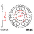 JT SPROCKETS SPROCKET REAR 525 44T (JTR807.44) - DRIVEN Canada's Powersports 824225306804JTR807.44