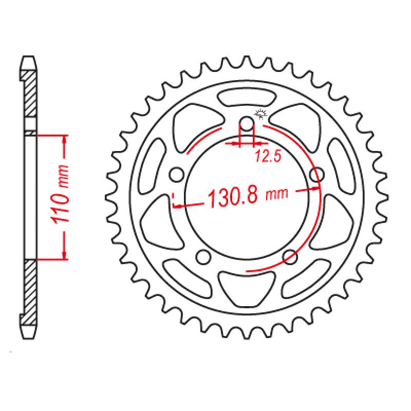 JT SPROCKETS SPROCKET REAR 525 45T (JTR7.45) - DRIVEN Canada's Powersports 824225312539JTR7.45