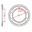JT SPROCKETS SPROCKET REAR 525 46T (JTR300.46) - DRIVEN Canada's Powersports 824225312461JTR300.46