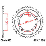 JT SPROCKETS SPROCKET REAR 525 47T (JTR1792.47) - DRIVEN Canada's Powersports 824225310283JTR1792.47