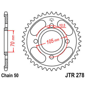JT SPROCKETS SPROCKET REAR 530 34T (JTR278.34) - DRIVEN Canada's Powersports 824225303643JTR278.34