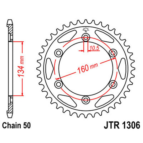 JT SPROCKETS SPROCKET REAR 530 40T (JTR1306.40) - DRIVEN Canada's Powersports 824225300369JTR1306.40