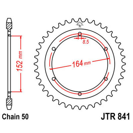 JT SPROCKETS SPROCKET REAR 530 42T (JTR841.42) - DRIVEN Canada's Powersports 824225308679JTR841.42