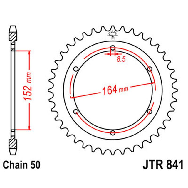 JT SPROCKETS SPROCKET REAR 530 42T (JTR841.42) - DRIVEN Canada's Powersports 824225308679JTR841.42