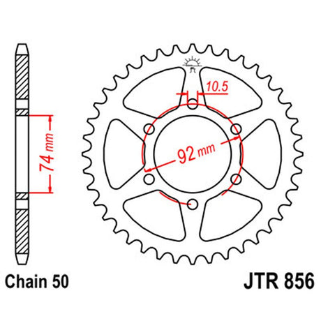 JT SPROCKETS SPROCKET REAR 530 45T (JTR856.45) - DRIVEN Canada's Powersports 824225309287JTR856.45