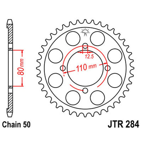 JT SPROCKETS SPROCKET REAR 530 46T (JTR284.46) - DRIVEN Canada's Powersports 824225303926JTR284.46
