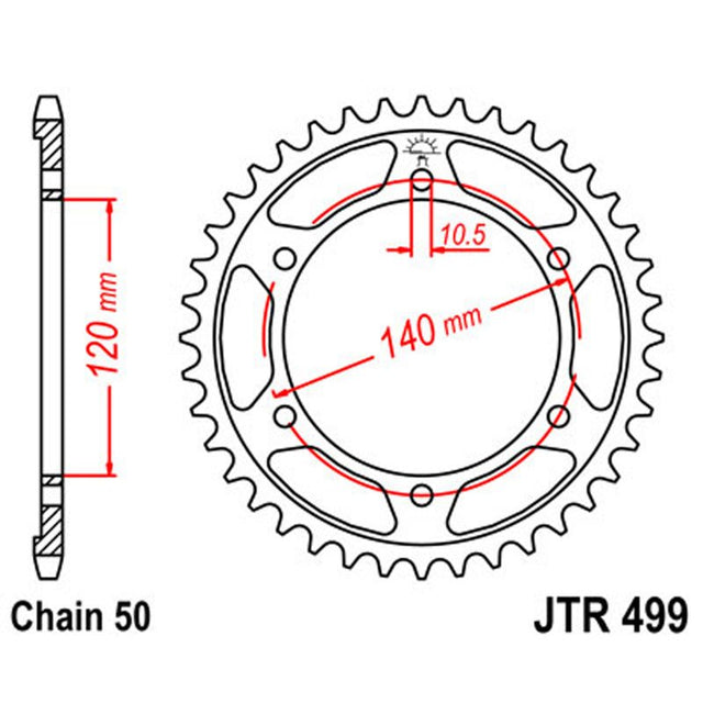 JT SPROCKETS SPROCKET REAR 530 46T (JTR499.46) - DRIVEN Canada's Powersports 824225305388JTR499.46