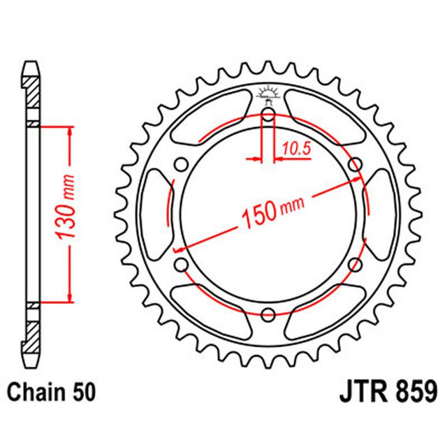JT SPROCKETS SPROCKET REAR 530 47T (JTR859.47) - DRIVEN Canada's Powersports 824225309492JTR859.47