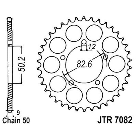 JT SPROCKETS SPROCKET REAR 530 48T (JTR7082.48) - DRIVEN Canada's Powersports 824225306071JTR7082.48