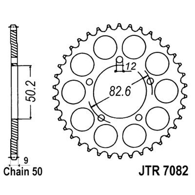JT SPROCKETS SPROCKET REAR 530 48T (JTR7082.48) - DRIVEN Canada's Powersports 824225306071JTR7082.48