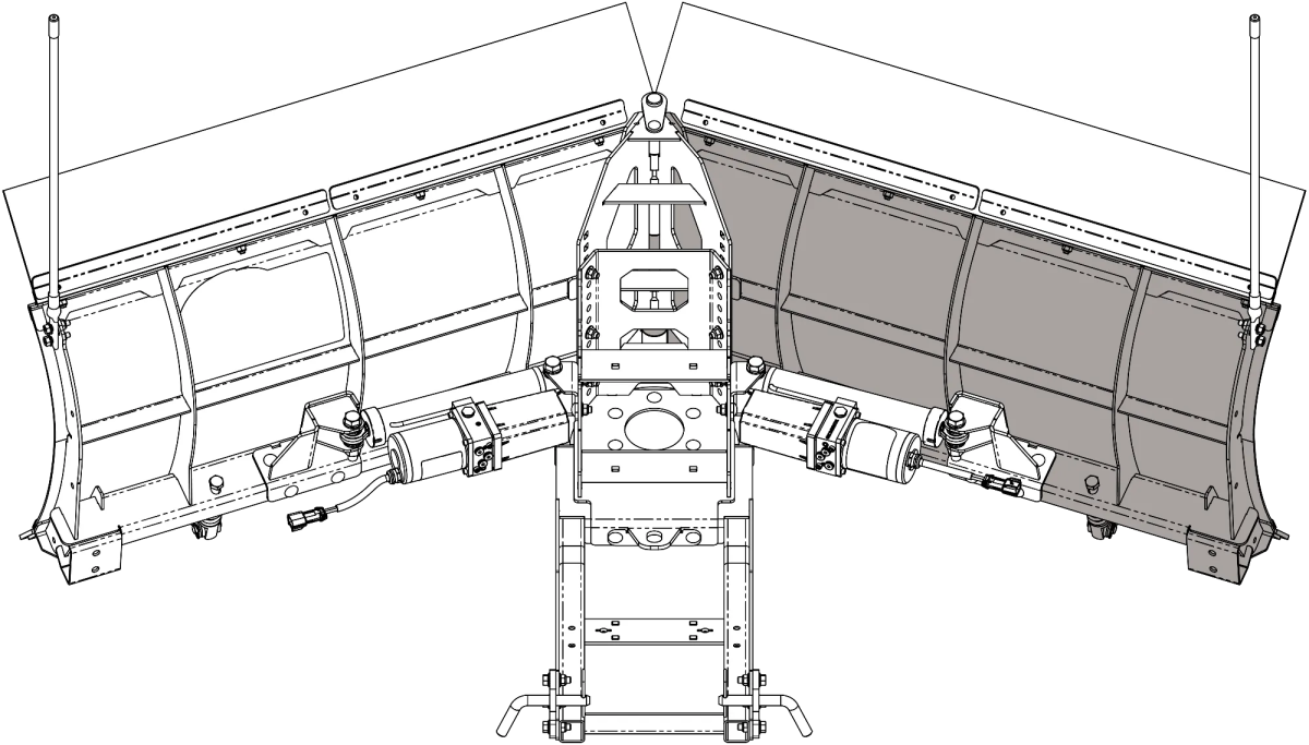 KFI PLOW BLADE V - PLOW PASSENGER SIDE WING KT (106180 - PS) - DRIVEN Canada's Powersports 691835798134106180 - PS