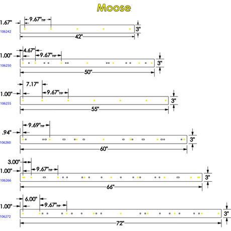 KFI PLOW WEAR BAR 42" (106242) - DRIVEN Canada's Powersports 106242