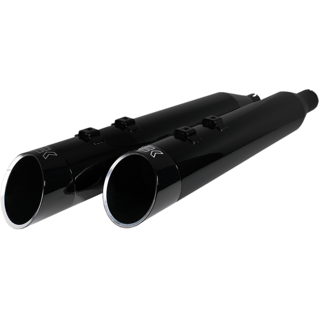 KHROME WERKS 4 - 1/2" HP - PLUS SLIP - ON MUFFLERS OBSIDIAN EDGE (202645) - DRIVEN Canada's Powersports 202645