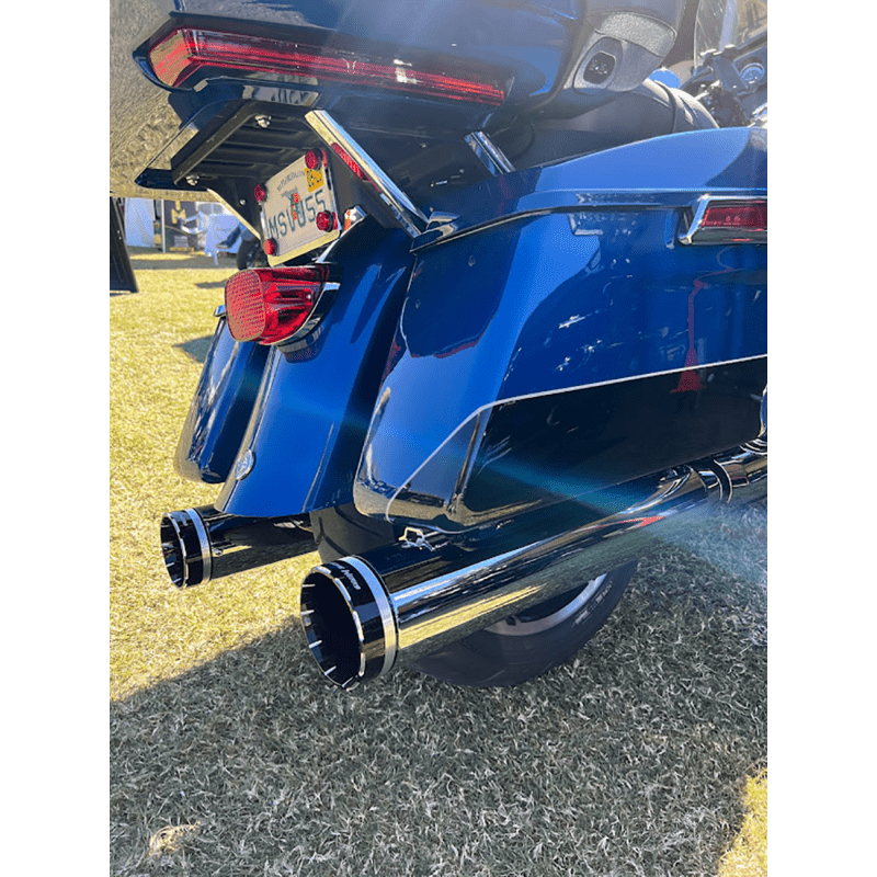 KHROME WERKS 4.5" HP - PLUS CHROME TRACER BILLET TIP MUFFLERS 2017+ TOURING (202735) - DRIVEN Canada's Powersports 202735