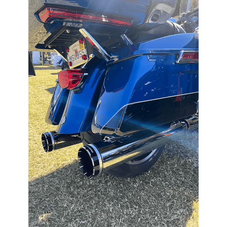 KHROME WERKS 4.5" HP - PLUS CHROME TRACER BILLET TIP MUFFLERS 2017+ TOURING (202735) - DRIVEN Canada's Powersports 202735