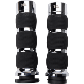 KHROME WERKS ETC GRIPS KLASSIC, AIR CUSHION, CHR, PKG (500195) - DRIVEN Canada's Powersports 500195
