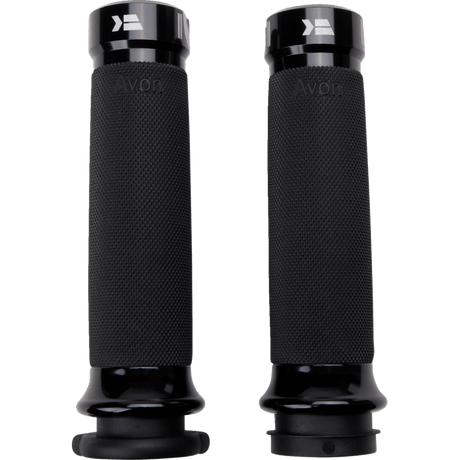 KHROME WERKS ETC GRIPS, KLASSIC, CUSTOM COUTOUR, BLACK, PKG (500180) - DRIVEN Canada's Powersports 500180