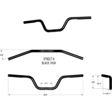 KHROME WERKS STREET - X HANDLEBARS HIGH BEND - DRIVEN Canada's Powersports 300903