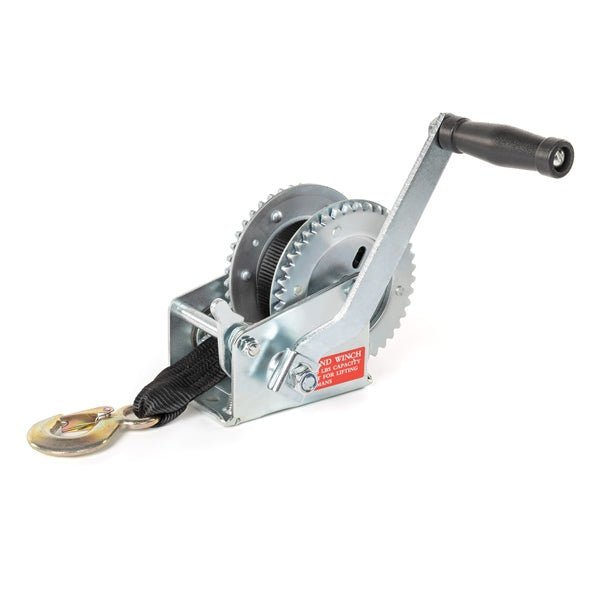 KIMPEX 2000 LBS BOAT TRAILER MANUAL WINCH WITH STRAP (WL - 307 W/STRAP) - DRIVEN Canada's Powersports 779422285103WL - 307 W/Strap