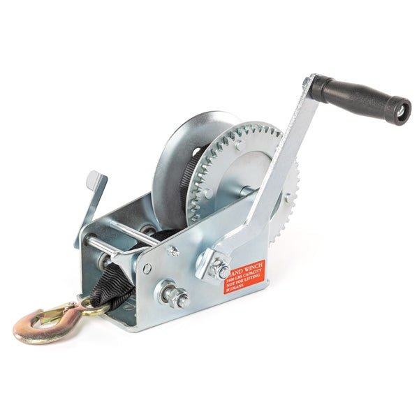 KIMPEX 2500 LBS HEAVY DUTY TWO SPEED HAND WINCH WITH STRAP (WL - 308 W/STRAP) - DRIVEN Canada's Powersports 779422285141WL - 308 W/Strap