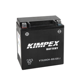KIMPEX BATTERY MAINTENANCE FREE AGM HIGH PERFORMANCE (HTX20CH - BS(GEL)) - DRIVEN Canada's Powersports 779422610943HTX20CH - BS(GEL)