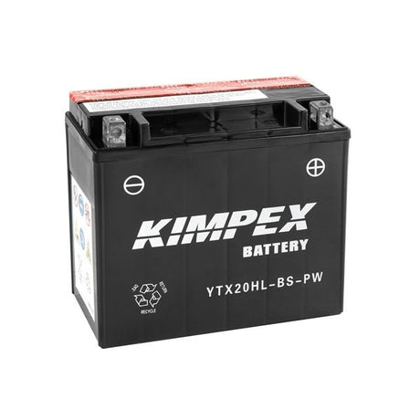 KIMPEX BATTERY MAINTENANCE FREE AGM HIGH PERFORMANCE (HTX20HL - BS - PW) - DRIVEN Canada's Powersports 779420738847HTX20HL - BS - PW
