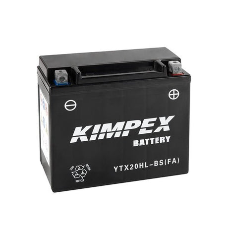 KIMPEX BATTERY MAINTENANCE FREE AGM HIGH PERFORMANCE (HTX20H(L)BS(FA)) - DRIVEN Canada's Powersports 779422676901HTX20H(L) - BS(FA)