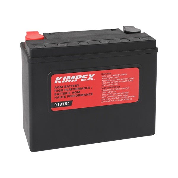 KIMPEX BATTERY MAINTENANCE FREE AGM HIGH PERFORMANCE (HVT24HL) - DRIVEN Canada's Powersports 779421779290HVT24HL