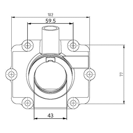 KIMPEX CARBURETOR ADAPTER MOUNTING FLANGE (1253146) - DRIVEN Canada's Powersports 7794222106861253146