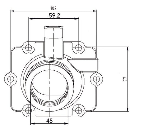 KIMPEX CARBURETOR ADAPTER MOUNTING FLANGE (1253327) - DRIVEN Canada's Powersports 7794222106791253327