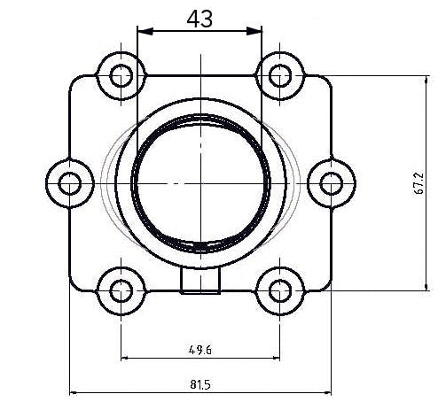 KIMPEX CARBURETOR ADAPTER MOUNTING FLANGE (3005 - 142) - DRIVEN Canada's Powersports 7794222107473005 - 142