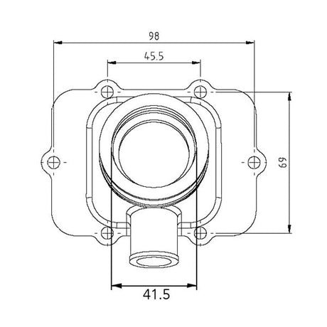 KIMPEX CARBURETOR ADAPTER MOUNTING FLANGE (420 - 667 - 078) - DRIVEN Canada's Powersports 779422252044420 - 667 - 078