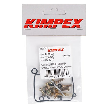 KIMPEX CARBURETOR REPAIR KIT (26 - 1210) - DRIVEN Canada's Powersports 77942180390226 - 1210