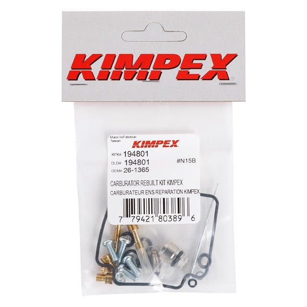 KIMPEX CARBURETOR REPAIR KIT (26 - 1365) - DRIVEN Canada's Powersports 77942180389626 - 1365