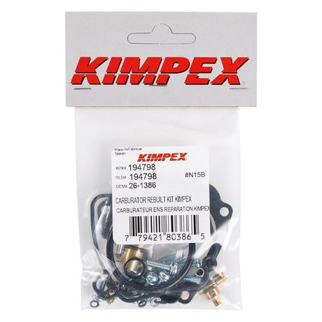 KIMPEX CARBURETOR REPAIR KIT (26 - 1386) - DRIVEN Canada's Powersports 77942180386526 - 1386