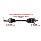 KIMPEX COMPLETE AXLE (ARC - 7007K) - DRIVEN Canada's Powersports 779423293688ARC - 7007K