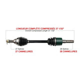 KIMPEX COMPLETE AXLE (JDR - 7004K) - DRIVEN Canada's Powersports 779423292254JDR - 7004K