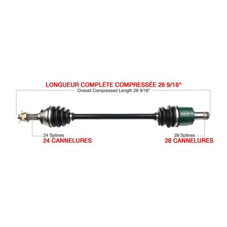 KIMPEX COMPLETE AXLE (JDR - 7012K) - DRIVEN Canada's Powersports 779423292094JDR - 7012K