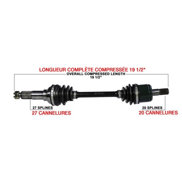 KIMPEX COMPLETE AXLE (YAM - 7001K) - DRIVEN Canada's Powersports 779423292896YAM - 7001K