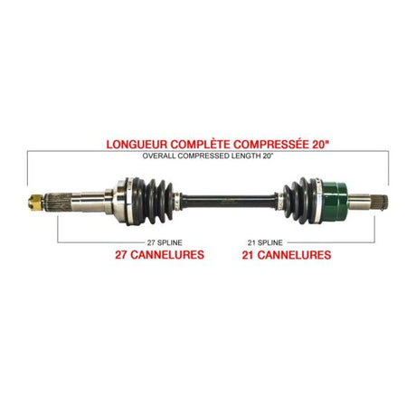 KIMPEX COMPLETE AXLE (YAM - 7021K) - DRIVEN Canada's Powersports 779423292735YAM - 7021K
