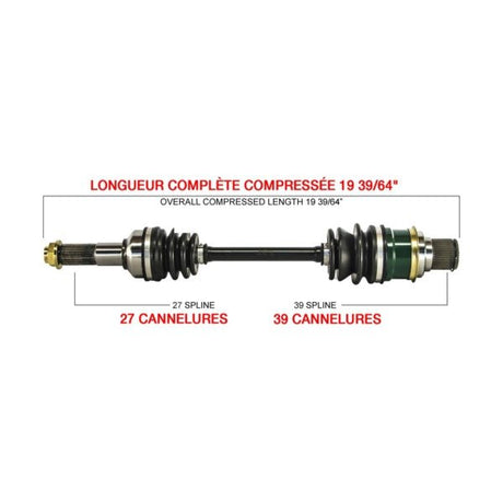 KIMPEX COMPLETE AXLE (YAM - 7027K) - DRIVEN Canada's Powersports 7794232926677YAM - 7027K