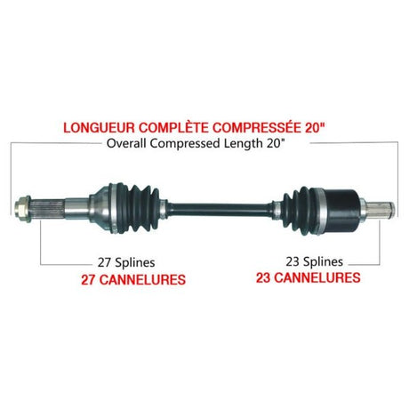 KIMPEX COMPLETE AXLE (YAM - 7033K) - DRIVEN Canada's Powersports 9999999988YAM - 7033K