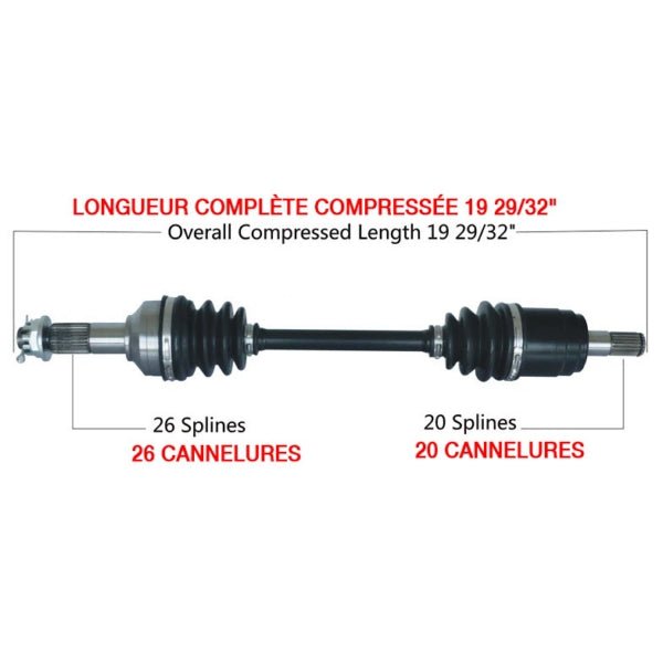 KIMPEX COMPLETE AXLE (HON - 7029K) - DRIVEN Canada's Powersports 9999999988HON - 7029K