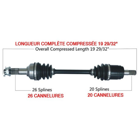 KIMPEX COMPLETE AXLE (HON - 7029K) - DRIVEN Canada's Powersports 9999999988HON - 7029K