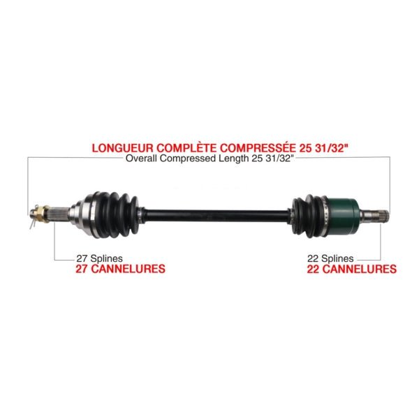 KIMPEX COMPLETE AXLE (JDR - 7001K) - DRIVEN Canada's Powersports 416292416292JDR - 7001K