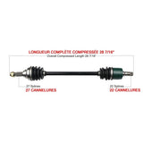 KIMPEX COMPLETE AXLE (JDR - 7002K) - DRIVEN Canada's Powersports 779423292230JDR - 7002K