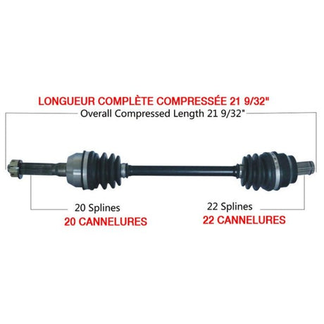 KIMPEX COMPLETE AXLE (POL - 7053K) - DRIVEN Canada's Powersports 9999999988POL - 7053K