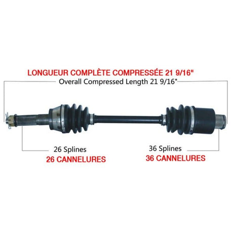 KIMPEX COMPLETE AXLE (POL - 7054K) - DRIVEN Canada's Powersports 9999999988POL - 7054K